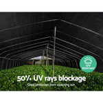 Instahut 50% Shade Cloth 3.66x20m Shadecloth Sail Heavy Duty Black - Home & Garden > Shading > Umbrellas & Sunshades
