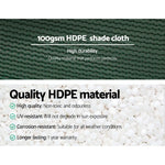 Instahut 50% Shade Cloth 3.66x20m Shadecloth Wide Heavy Duty Green - Home & Garden > Shading