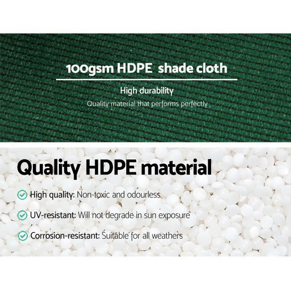 Instahut 50% Shade Cloth 3.66x30m Shadecloth Sail Heavy Duty Green - Home & Garden > Shading > Umbrellas & Sunshades