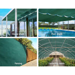 Instahut 50% Shade Cloth 3.66x30m Shadecloth Wide Heavy Duty Green - Home & Garden > Shading