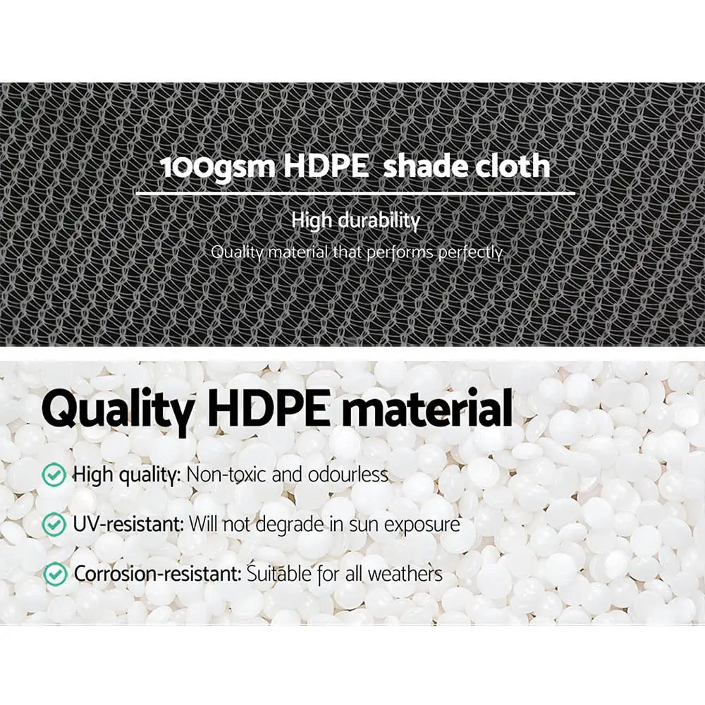 Instahut 50% Shade Cloth 3.66x30m Shadecloth Wide Heavy Duty White - Home & Garden > Shading