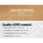 Instahut 70% Shade Cloth 1.83x20m Shadecloth Sail Heavy Duty Beige - Home & Garden > Shading