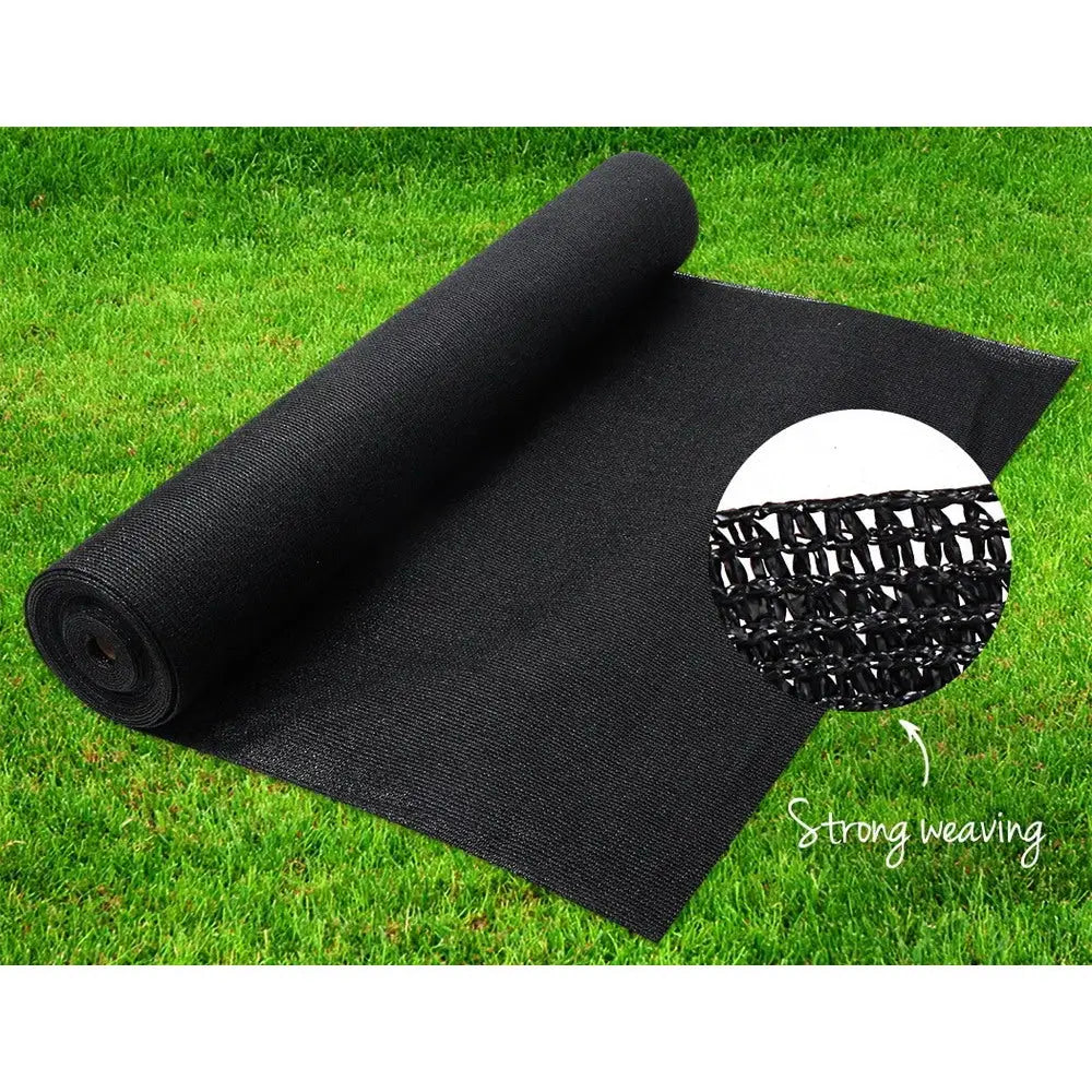 Instahut 70% Shade Cloth 1.83x50m Shadecloth Sail Heavy Duty Black - Home & Garden > Shading