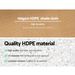 Instahut 90% Shade Cloth 3.66x30m Shadecloth Sail Heavy Duty Beige - Home & Garden > Shading