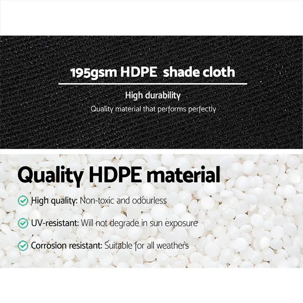 Instahut 90% Shade Cloth 3.66x30m Shadecloth Sail Heavy Duty Black - Home & Garden > Shading > Umbrellas & Sunshades