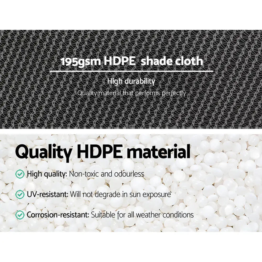 Instahut 90% Shade Cloth 3.66x30m Shadecloth Wide Heavy Duty White - Home & Garden > Shading