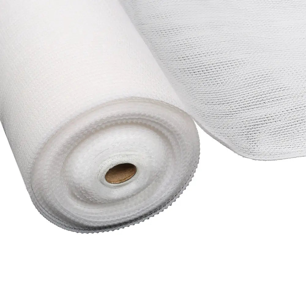 Instahut 90% Shade Cloth 3.66x30m Shadecloth Wide Heavy Duty White - Home & Garden > Shading