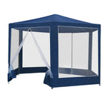Instahut Gazebo?2x2m Marquee Wedding Party Tent Outdoor Camping Mesh Wall Canopy Shade Gazebos Navy - Home & Garden >