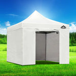 Instahut Gazebo 3x3 Pop Up Marquee Folding Tent Wedding Gazebos Camping Outdoor Shade Canopy White - Occasions >