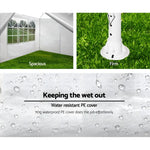 Instahut Gazebo 3x3m Marquee Wedding Party Tent Outdoor Camping Side Wall Canopy Window Panel White - Home & Garden >