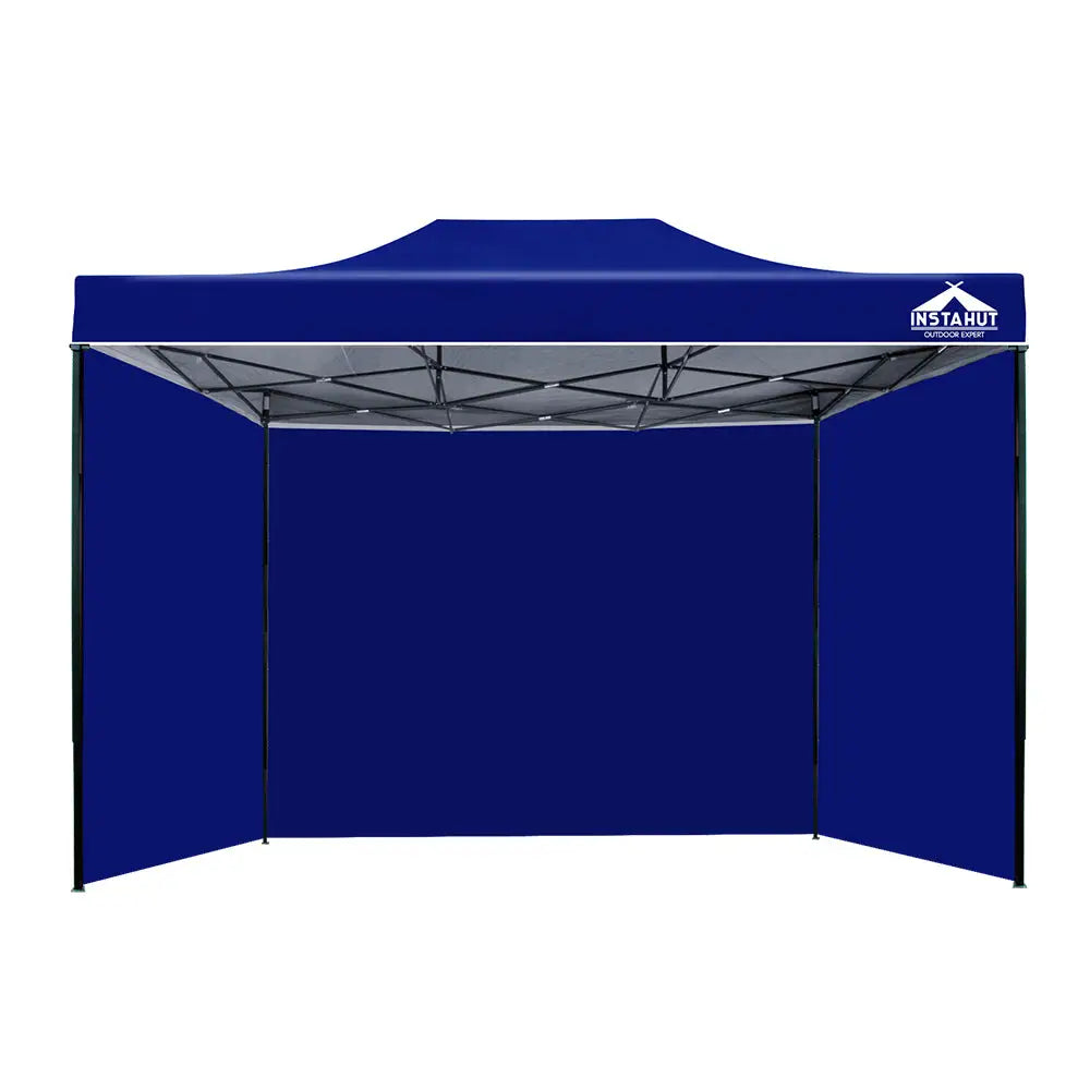 Instahut Gazebo 3x4.5 Pop Up Marquee Folding Tent Wedding Gazebos Camping Outdoor Shade Canopy Blue - Home & Garden >