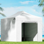 Instahut Gazebo 3x4.5 Pop Up Marquee Folding Tent Wedding Gazebos Camping Outdoor Shade Canopy White - Occasions >