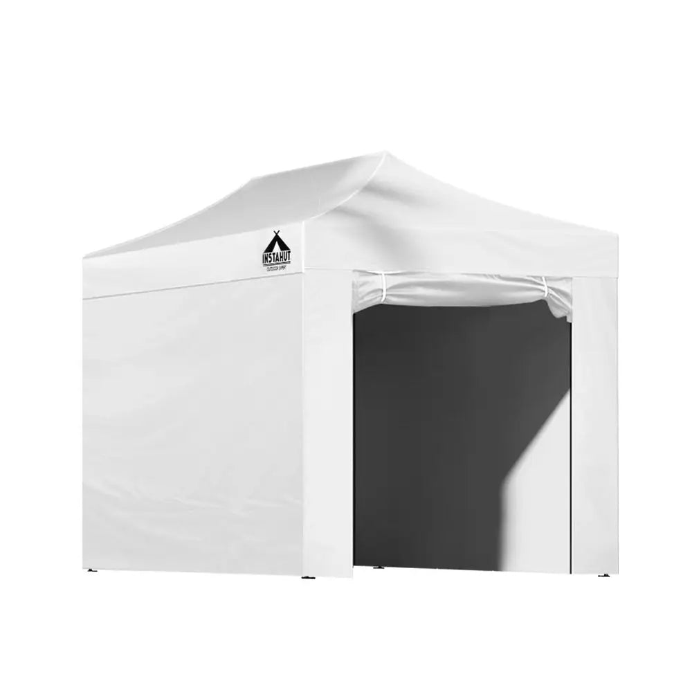 Instahut Gazebo 3x4.5 Pop Up Marquee Folding Tent Wedding Gazebos Camping Outdoor Shade Canopy White - Occasions >