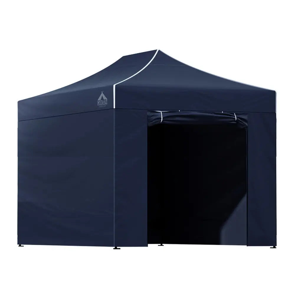 Instahut Gazebo 3x4.5 Pop Up Marquee Folding Tent Wedding Gazebos Camping Outdoor Shade Canopy Navy - Home & Garden >