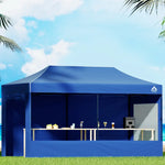 Instahut Gazebo 3x6 Pop Up Marquee Folding Tent Wedding Gazebos Camping Outdoor Shade Canopy Blue - Home & Garden >