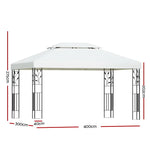 Instahut Gazebo 4x3m Marquee Outdoor Wedding Party Event Tent Home Iron Art Shade White - Home & Garden > Shading