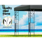 Instahut Gazebo 4x3m Marquee Outdoor Wedding Party Event Tent Home Iron Art Shade Grey - Home & Garden > Shading