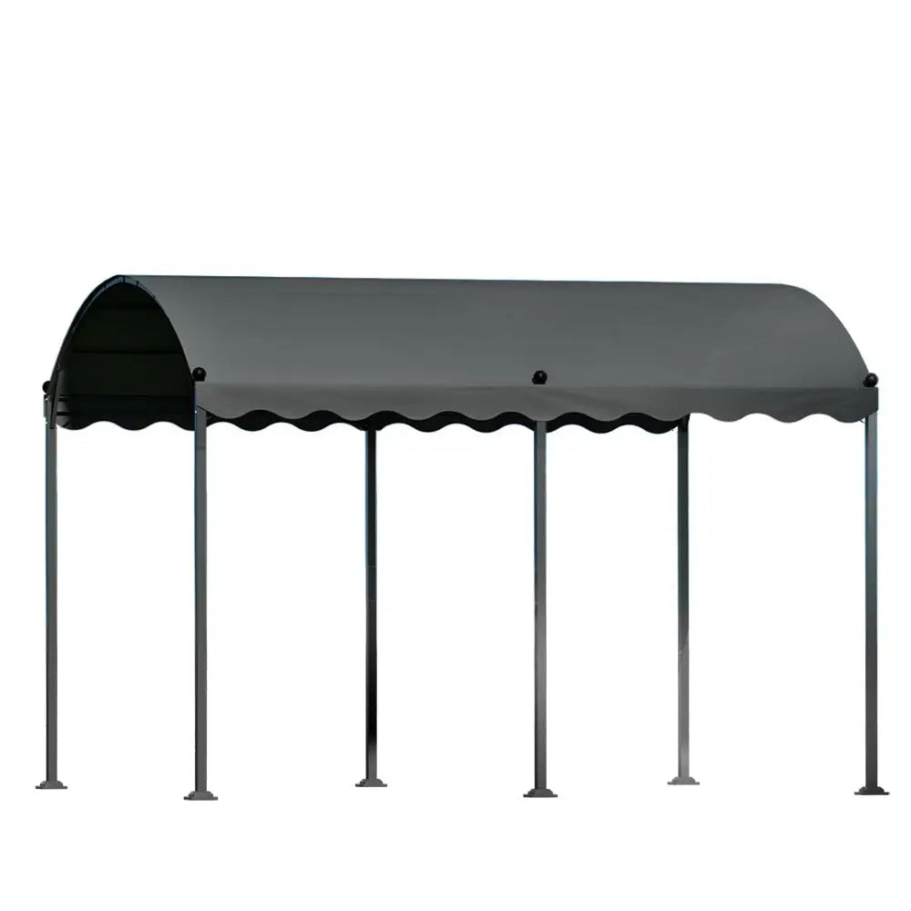 Instahut Gazebo Marquee 4x3m Outdoor Event Wedding Tent Camping Party Shade Iron Art Canopy Grey - Home & Garden >
