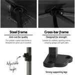Instahut Gazebo Pop Up 3x3m w/Base Podx4 Marquee Folding Outdoor Wedding Camping Tent Shade Canopy Black - Home &