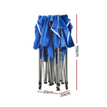 Instahut Gazebo Pop Up 3x3m w/Base Podx4 Marquee Folding Outdoor Wedding Camping Tent Shade Canopy Blue - Home & Garden