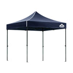 Instahut Gazebo Pop Up 3x3m w/Base Podx4 Marquee Folding Outdoor Wedding Camping Tent Shade Canopy Navy - Home & Garden