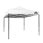 Instahut Gazebo Pop Up 3x3m w/Base Podx4 Marquee Folding Outdoor Wedding Camping Tent Shade Canopy White - Home &