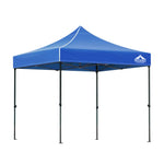 Instahut Gazebo Pop Up 3x3m w/Base Podx4 Marquee Folding Outdoor Wedding Camping Tent Shade Canopy Blue - Home & Garden