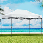 Instahut Gazebo Pop Up 3x4.5m w/Base Podx4 Marquee Folding Outdoor Wedding Camping Tent Shade Canopy White - Home &