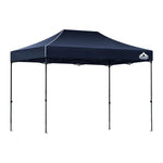 Instahut Gazebo Pop Up 3x4.5m w/Base Podx4 Marquee Folding Outdoor Wedding Camping Tent Shade Canopy Navy - Home &