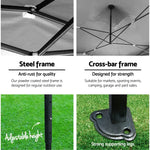 Instahut Gazebo Pop Up 3x6m w/Base Podx4 Marquee Folding Outdoor Wedding Camping Tent Shade Canopy Black - Home &