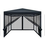 Instahut Gazebo Pop Up Marquee 3x3m Wedding Party Outdoor Camping Tent Canopy Shade Mesh Wall Black - Home & Garden >