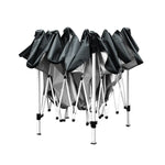 Instahut Gazebo Pop Up Marquee 3x3m Wedding Party Outdoor Camping Tent Canopy Shade Mesh Wall Black - Home & Garden >