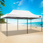 Instahut Gazebo Pop Up Marquee 3x6m Folding Tent Wedding Outdoor Camping Canopy Gazebos Shade White - Occasions >