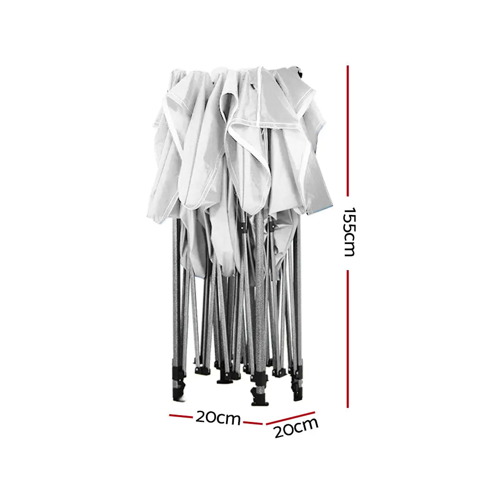 Instahut Gazebo Pop Up Marquee 3x6m Folding Tent Wedding Outdoor Camping Canopy Gazebos Shade White - Occasions >