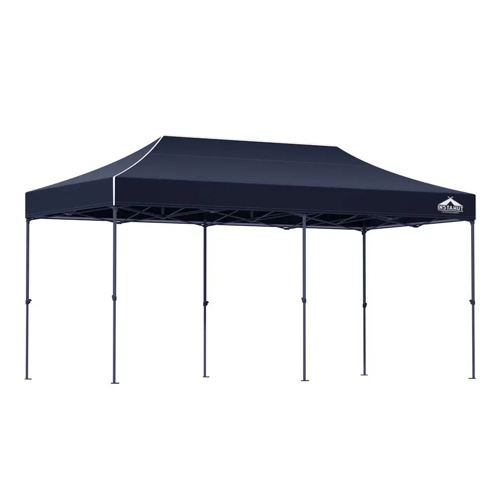 Instahut Gazebo Pop Up Marquee 3x6m Folding Tent Wedding Outdoor Camping Canopy Gazebos Shade Navy - Home & Garden >