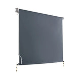 Instahut Outdoor Blinds Blackout Roll Down Awning Window Shade 2.1X2.5M Grey - Home & Garden > Shading