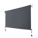Instahut Outdoor Blinds Blackout Roll Down Awning Window Shade 2.1X2.5M Grey - Home & Garden > Shading