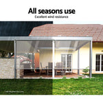 Instahut Outdoor Blinds Transparent Roll Down Awning Window Shade 1.4X2.4M - Home & Garden > Shading