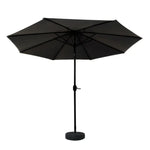 Instahut Outdoor Umbrella 3m Base Beach Pole Garden Tilt Sun Patio UV Black - Home & Garden > Shading > Umbrellas &
