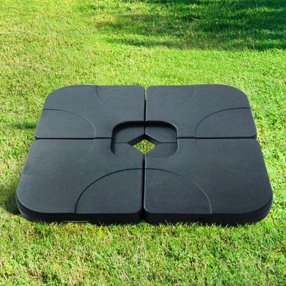 Instahut Outdoor Umbrella Base 50cm 4 Plates Stand Pod Cantilever - Home & Garden > Shading > Umbrellas & Sunshades
