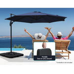 Instahut Outdoor Umbrella Base 50cm 4 Plates Stand Pod Cantilever - Home & Garden > Shading > Umbrellas & Sunshades