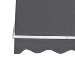Instahut Retractable Fixed Pivot Arm Window Awning Outdoor Blinds 2.1X2.1M Grey - Home & Garden > Shading