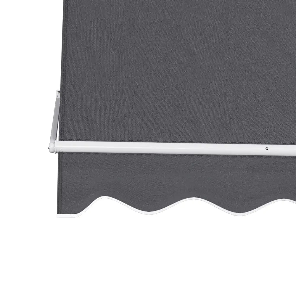 Instahut Retractable Fixed Pivot Arm Window Awning Outdoor Blinds 2.1X2.1M Grey - Home & Garden > Shading