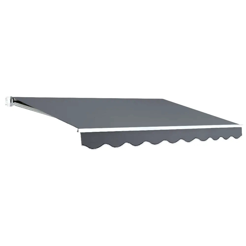 Instahut Retractable Folding Arm Awning Manual Sunshade 2.5Mx2M Grey - Home & Garden > Shading