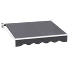 Instahut Retractable Folding Arm Awning Manual Sunshade 2Mx1.5M Grey - Home & Garden > Shading