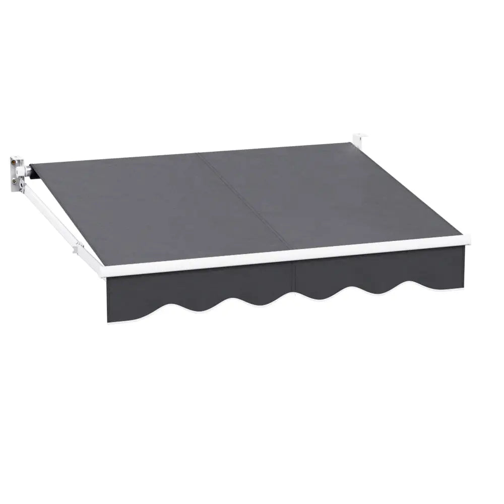 Instahut Retractable Folding Arm Awning Manual Sunshade 2Mx1.5M Grey - Home & Garden > Shading