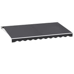 Instahut Retractable Folding Arm Awning Manual Sunshade 4.5Mx2.5M Grey - Home & Garden > Shading