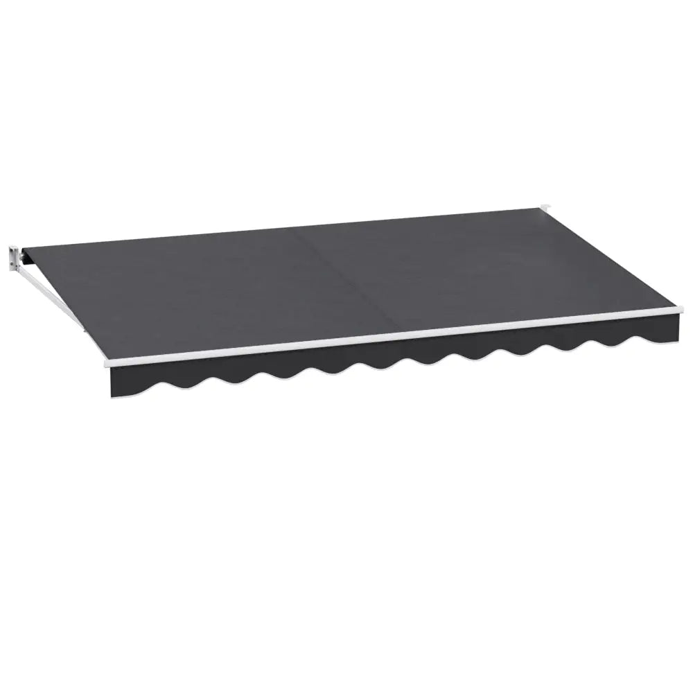 Instahut Retractable Folding Arm Awning Manual Sunshade 4.5Mx2.5M Grey - Home & Garden > Shading