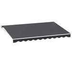 Instahut Retractable Folding Arm Awning Manual Sunshade 4.5Mx3M Grey - Home & Garden > Shading