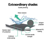 Instahut Retractable Folding Arm Awning Manual Sunshade 4Mx2.5M Pearl Grey - Home & Garden > Shading